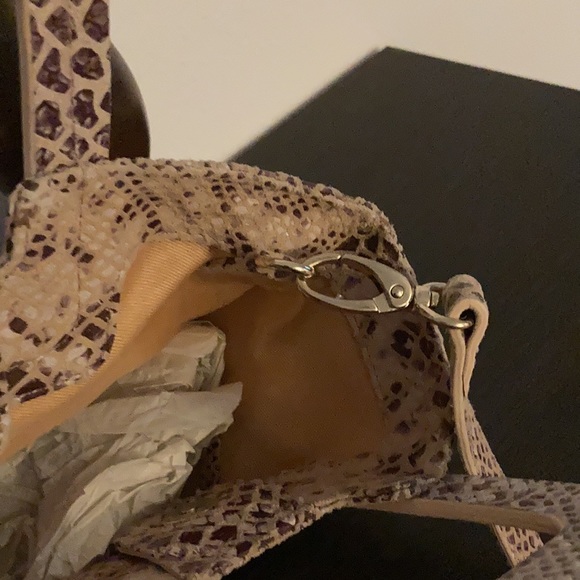 TMRW STUDIO Snakeskin Embossed Foldover Clutch - Picture 6 of 6